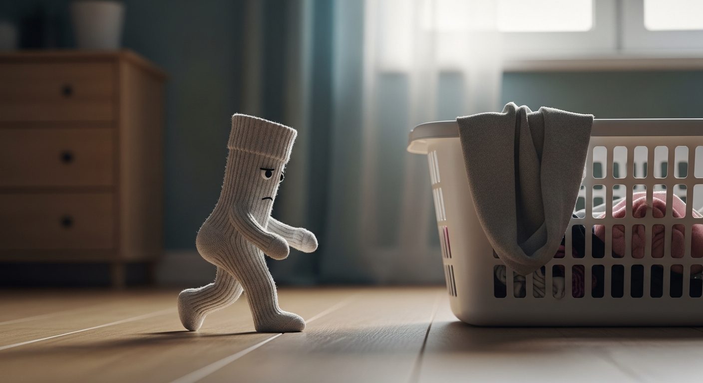 Nestensant.no avslører: Sokker forsvinner ikke – de forlater deg